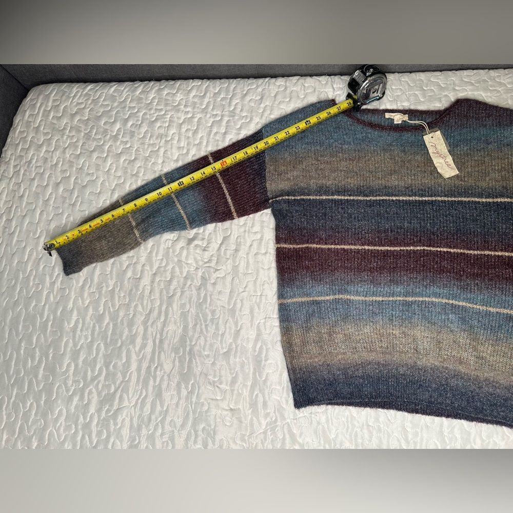 Mystree Ombre Striped Knit Sweater Small Cozy Gradient Pullover NWT Flawed - Picture 11 of 11